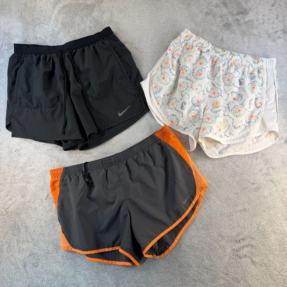Nike Running Shorts Womens Medium Lot of 3 Athletic Dri Fit Lined Workout